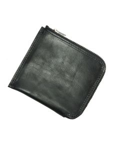 Italian Leather Zip Wallet (Burgundy)
