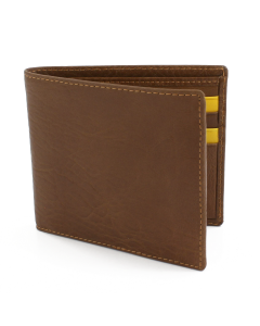 Kingston Bi Fold Wallet - Saddle Tan/Yellow