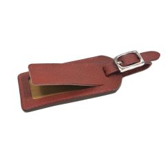 Italian Leather Luggage Tag (Burgundy)